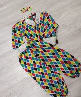 VESTITO CARNEVALE ARLECCHINO 7/8 ANNI