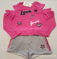 COMPLETO FELPA+PANTALONCINO 5/6 ANNI