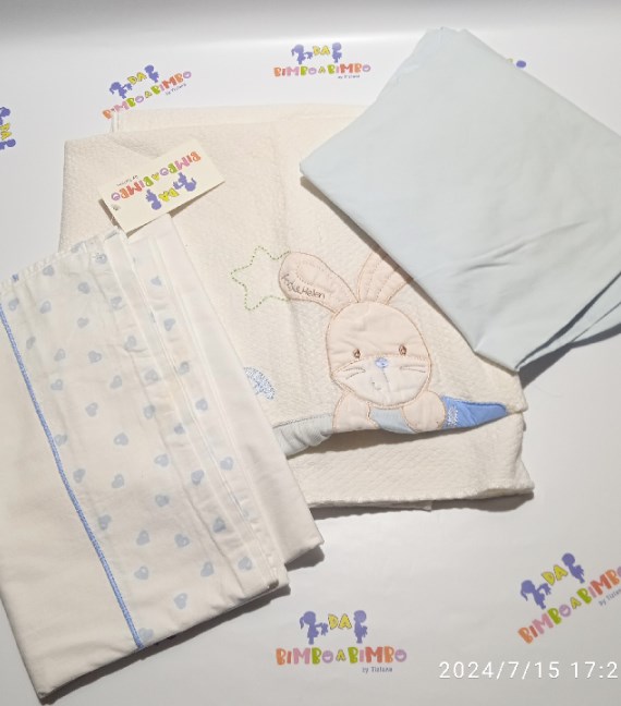 SET LENZUOLA + COPERTINA COTONE LETTINO