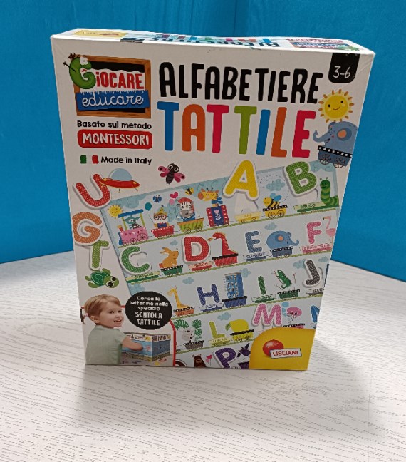 GIOCO MONTESSORI ALFABETIERE TATTILE