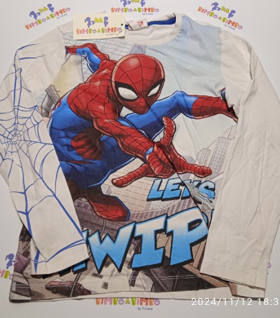 MAGLIA SPIDER MAN 7/8 ANNI