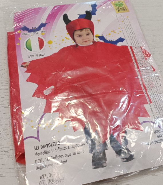 VESTITO HALLOWEEN DIAVOLETTO 2/3 ANNI