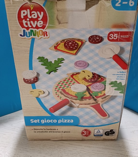 GIOCO SET GIOCO PIZZA DI LEGNO