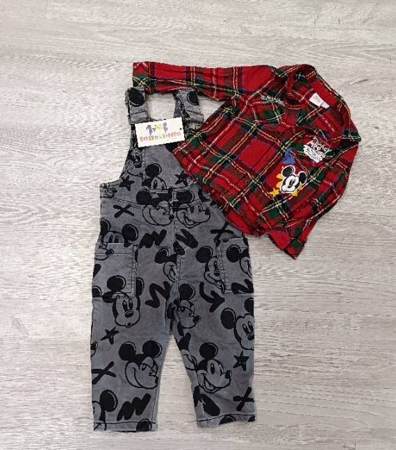 COMPLETO CAMICIA+SALOPETTE DISNEY 12/18 MESI