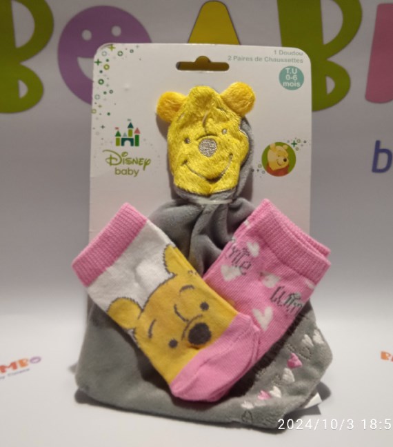 DOU DOU+2 PAIA CALZINI WINNIE POOH NUOVO!