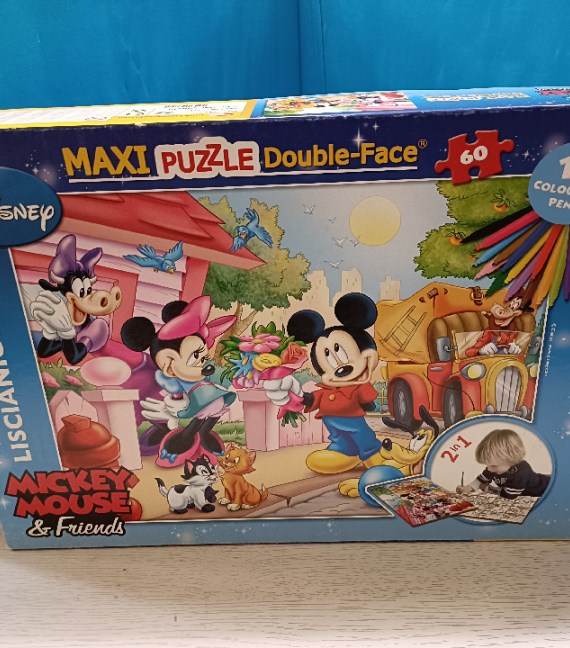 PUZZLE DOUBLE FACE TOPOLINO P.ZI 60