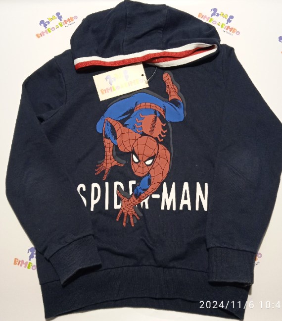 FELPA SPIDER MAN 6/7 ANNI