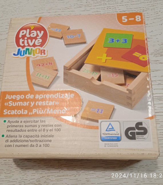 GIOCO SCATOLA APPRENDIMENTO